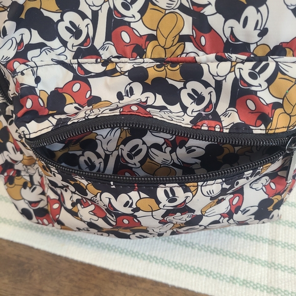 Disney Bioworld Mickey Mouse Patterned Backpack - Red, Black, White - Picture 2 of 5
